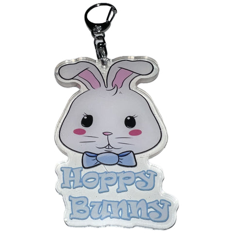 Blue Baby Bunny Key Chain