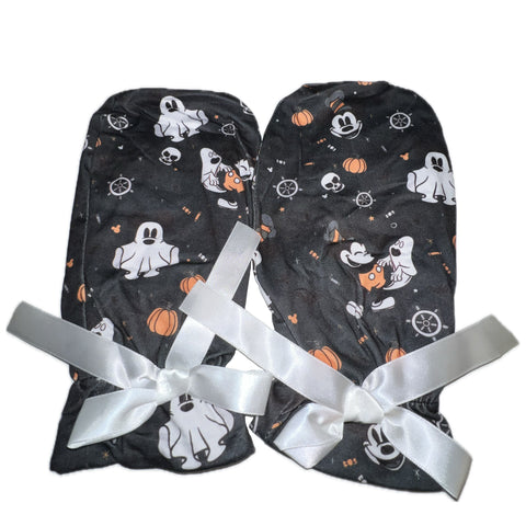 Steamboat Willie Mouse Halloween Black Adult Mittens