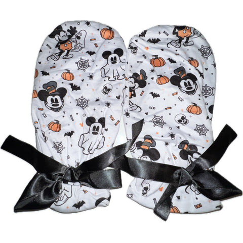 Steamboat Willie Mouse Halloween White Adult Mittens