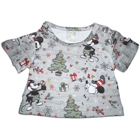 Steamboat Willie Mouse Holiday Green Stuffie Shirt