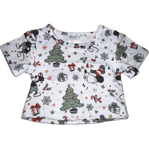 Steamboat Willie Mouse Holiday White Stuffie Shirt