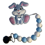 Bunny Silicone Teether Chewing Toy Pacifier Clip VARIENT