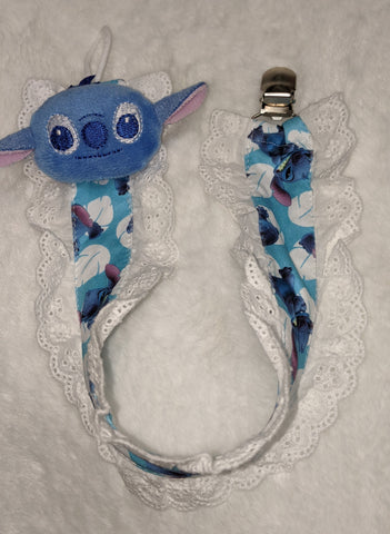 Alien Plush Ruffle Deluxe Pacifier Clip