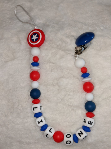 Lil One Hero Silicone Teether Chewing Toy Pacifier Clip XLarge