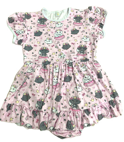 Princess Kitty Pink Romper Dress