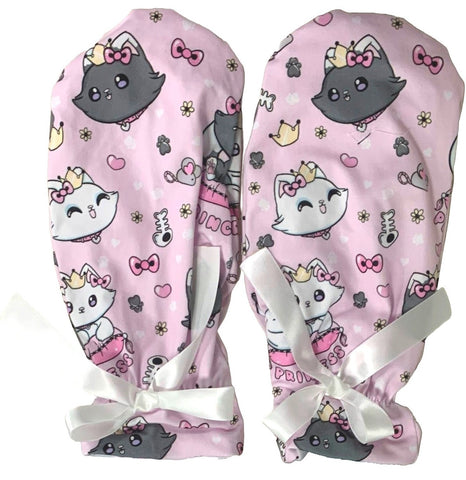 Princess Kitty Pink Adult Mittens