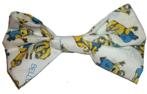 Yellow Guys Fabric Hair Bow