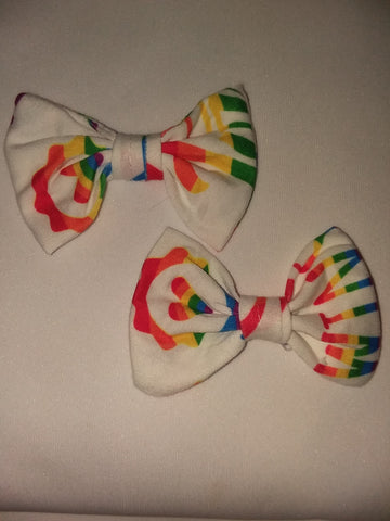 LOVE WINS Boutique Fabric Hair Bow 2pc Set Clearance