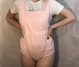 Pink Corduroy Romper XXS XS ONLY