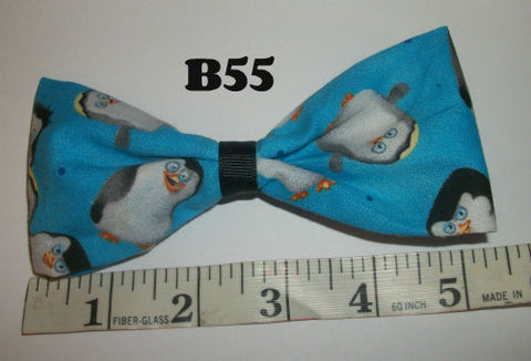 Penguins Fabric Hair Bow