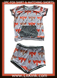 Fox 2pc Shirt & Shorts Set XXS Only