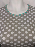 Grey Polka-Dot Long Sleeve Bodysuit XS ONLY