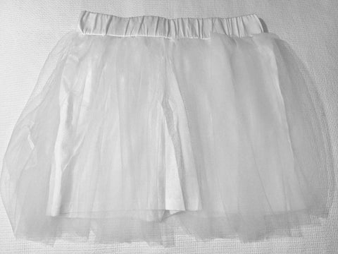 White Tulle Shorts Skorts clearance xxs only
